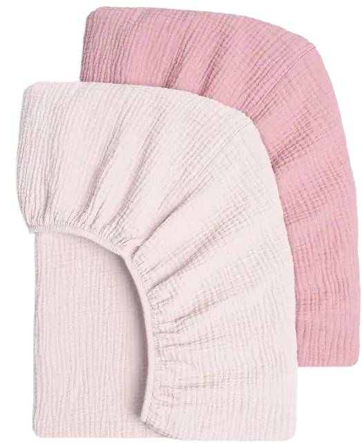 lulumoon Cotton Muslin Fitted Crib Sheets