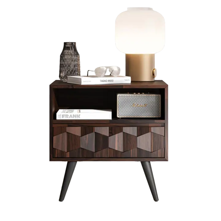 Bme Georgina Solid Wood Nightstand, 1 Drawer