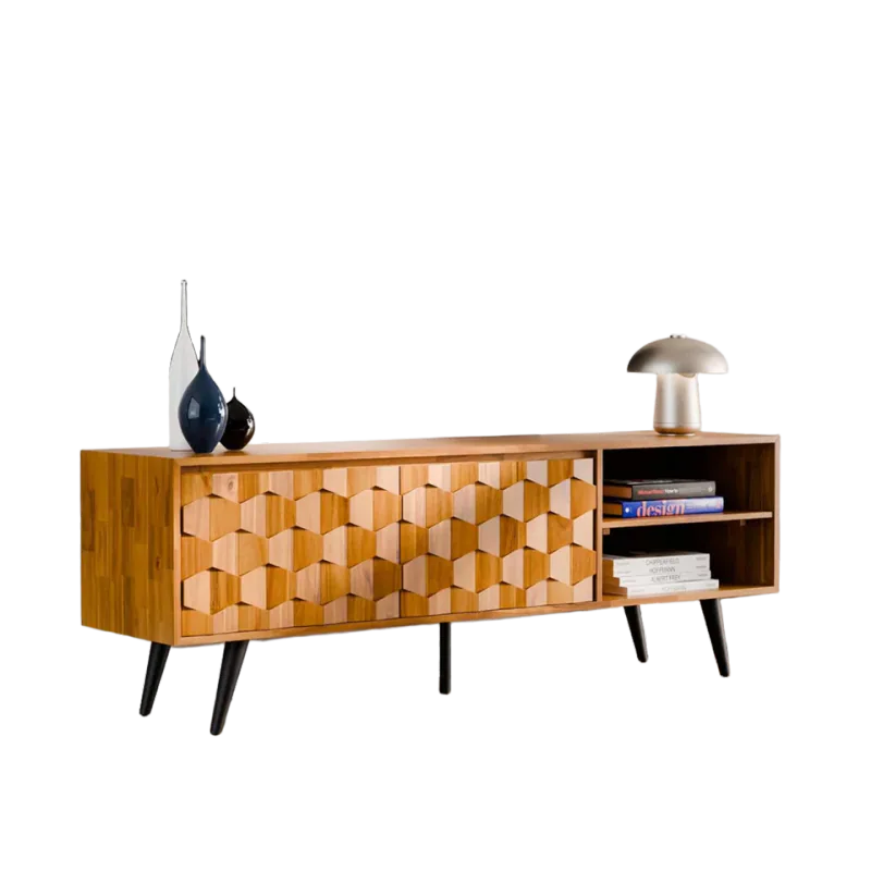 Bme Georgina Solid Acacia Wood Bookshelf