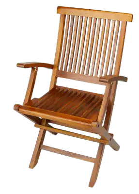 TeakCraft Teak Folding Arm Chair