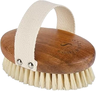 SAMEBUTECO Acacia Wood and Boar-Bristle Body Brush