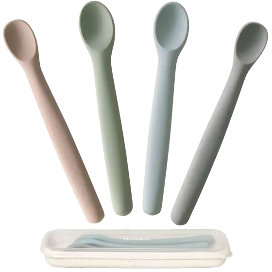 Moonkie Silicone First-Stage Baby Feeding Spoons