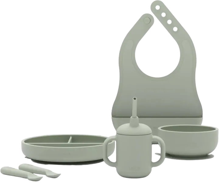 Lalo First Bites Silicone Baby Feeding Set