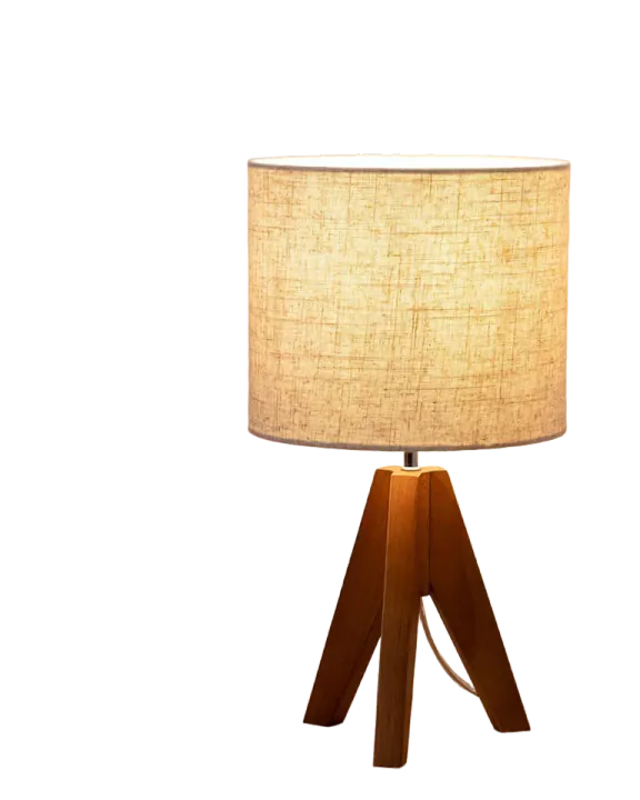 EDISHINE Tripod Table Lamp, Small Cute Bedside Lamp
