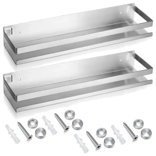 Lallisa 304 Stainless-Steel Wall Shelves — 2 Pack, 15.75 Inch