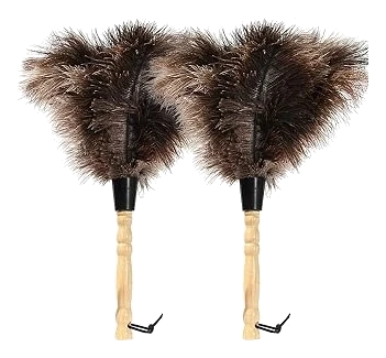 iHUFeather Ostrich Feather Dusters, 14 Inch, 2 Pack
