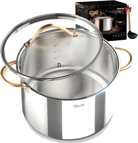 Ciwete 12-Qt Tri-Ply Stainless Steel Stockpot with Lid