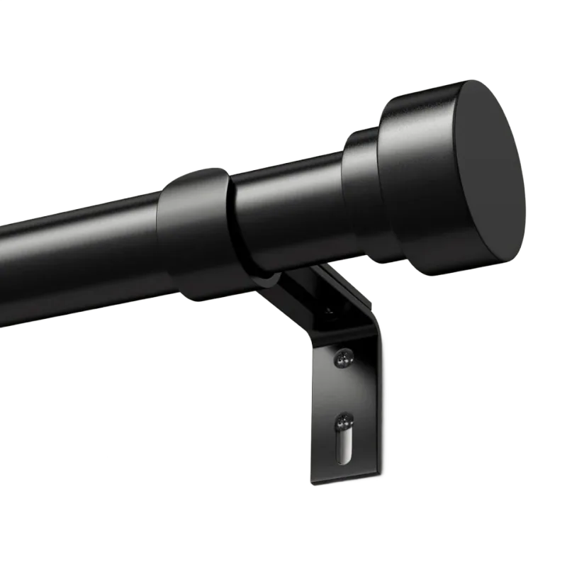 IFELS Heavy-Duty Metal Curtain Rod, 30–120 in, Black
