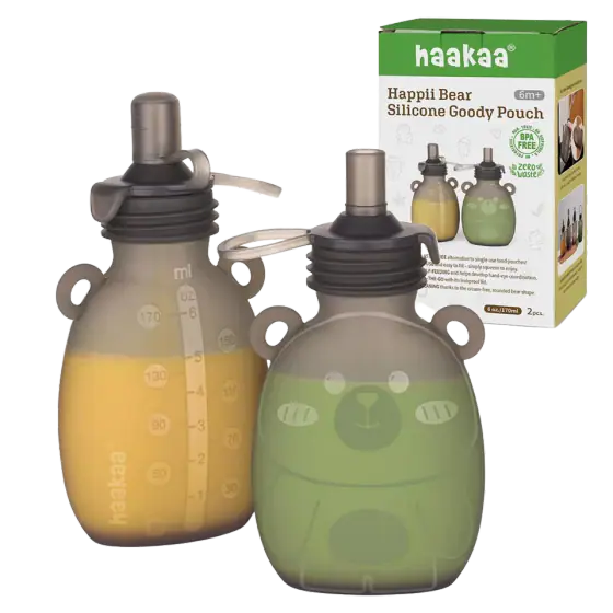 haakaa Happii Bear Silicone Goody Pouch