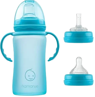 Hamarue 3-in-1 Glass Toddler Sippy Cup