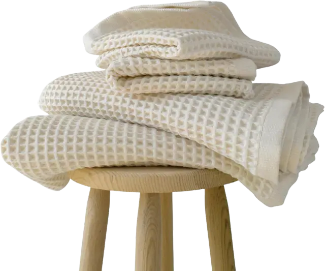 PUSKUL Organic Raw Undyed Waffle Towels