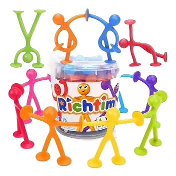 Richtim Silicone Suction Figures, 24 Pieces