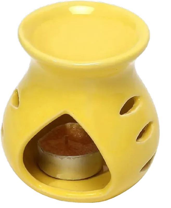 Pure Source India Ceramic Essential Oil Burner with Tea Light Well