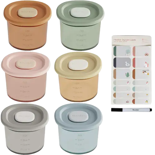 Moonkie Silicone Baby Food Storage Containers