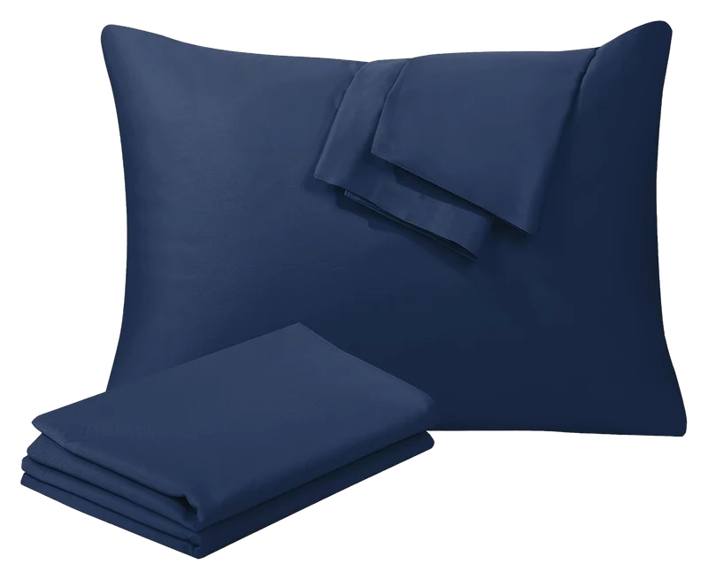 Shunjie.Home Cotton Sateen Pillow Protectors, King, 2-Pack