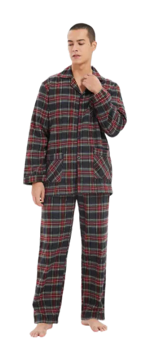 kolipajam Men's Yarn-Dyed Cotton Flannel Pajama Set