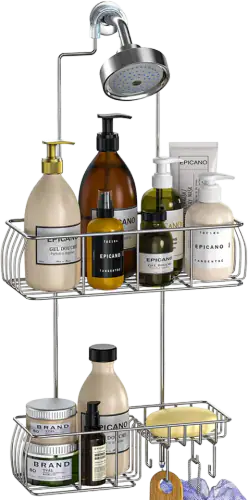Epicano 2-Tier Hanging Shower Caddy — Chrome