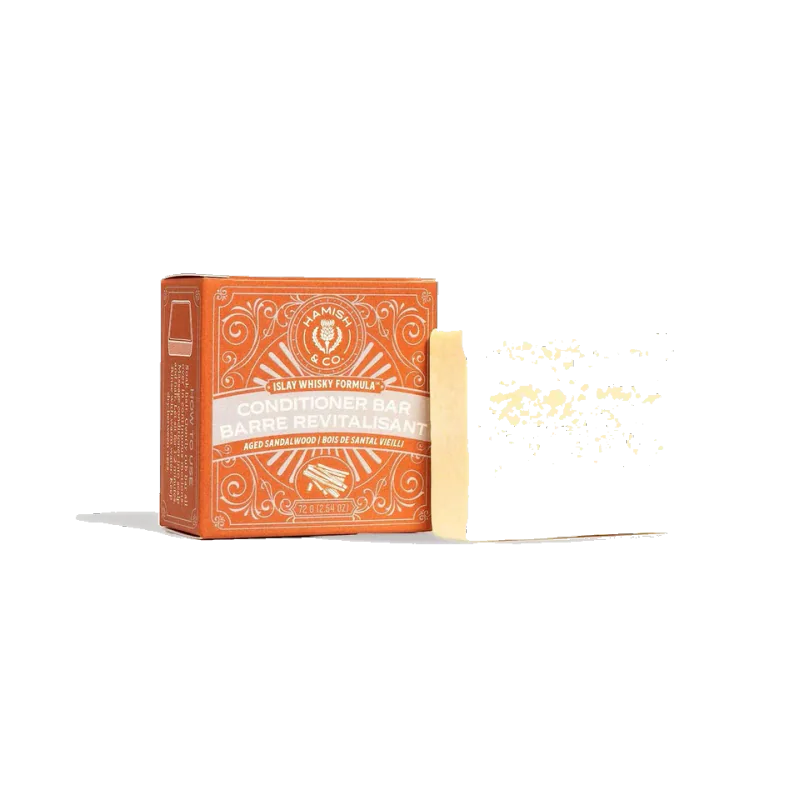 Viori Hamish & Co. Mens Conditioner Bar - Whisky-Infused, Aged Sandalwood