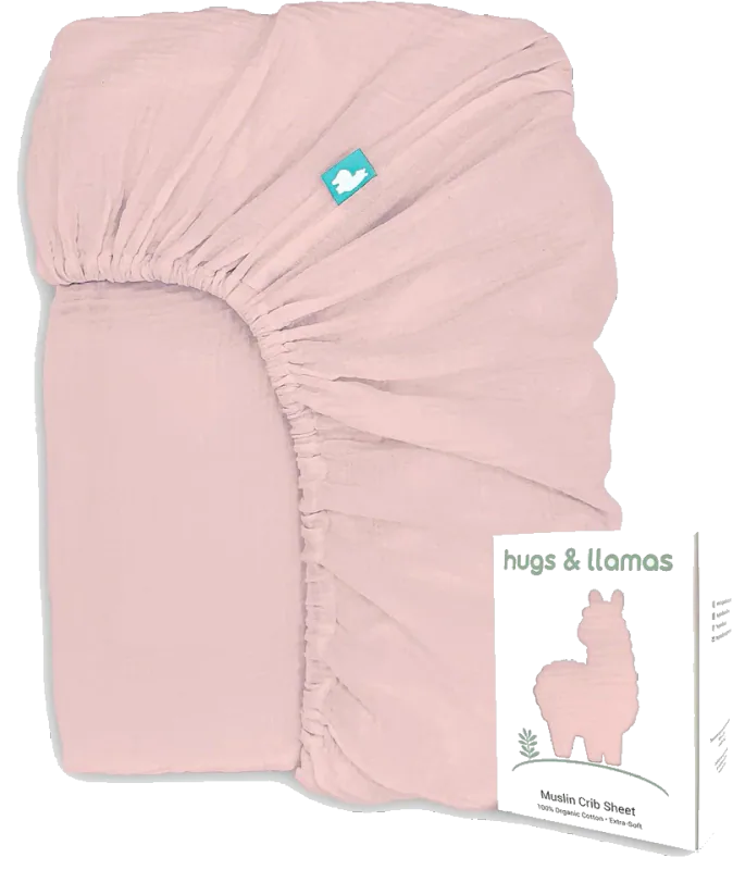 Hugs & Llamas Organic Cotton Muslin Crib Sheet