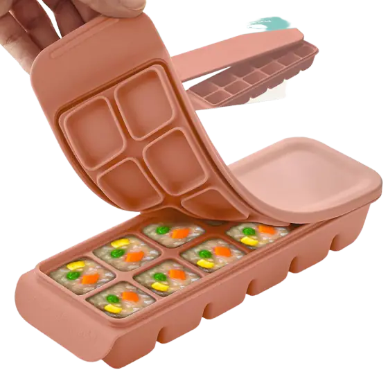 Firgi Silicone Baby Food Freezer Tray with Lid