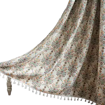 BHUSB Farmhouse Cotton Linen Curtains 63 Inch