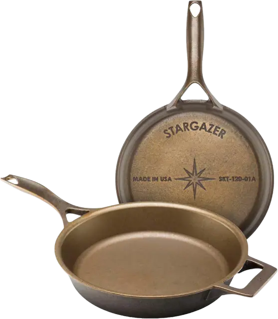 Stargazer Cast Iron Skillet (Smooth Finish, 12-inch)