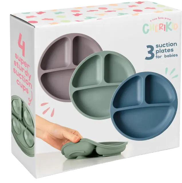 ChériKid Divided Silicone Suction Plates