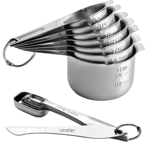 Spring Chef Stainless Steel Measuring Cups and Spoons