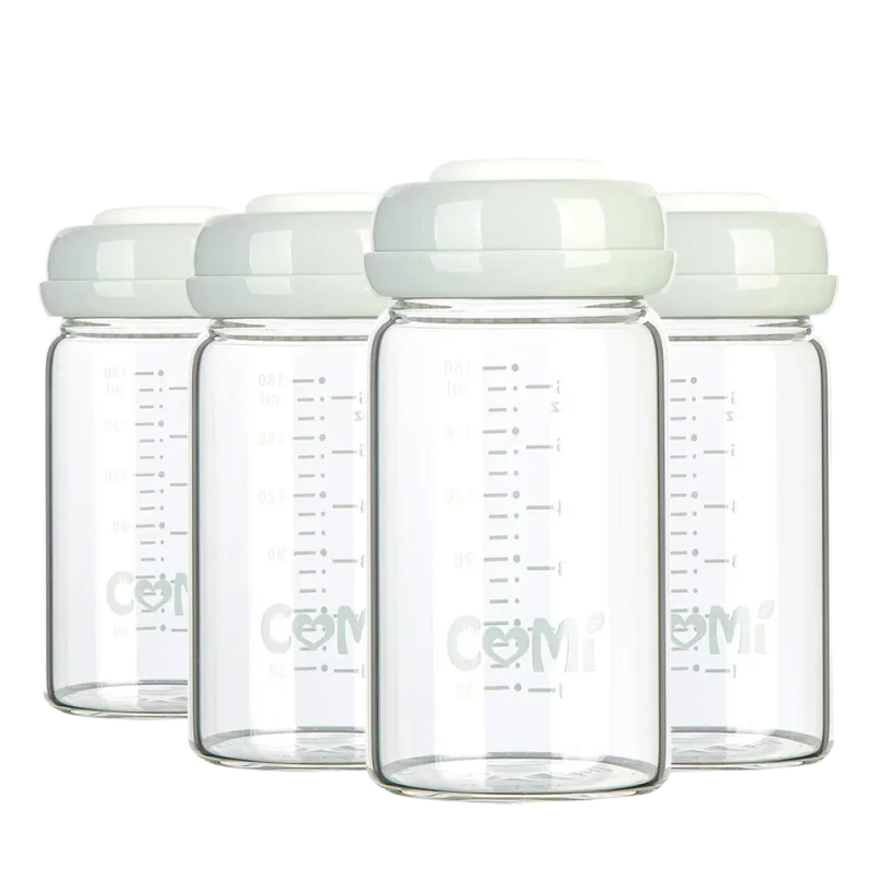 COMI Wide-Neck Glass Breastmilk Storage Bottle