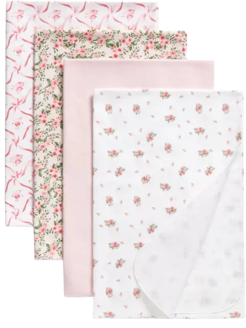 Delta Children Cotton Flannel Baby Receiving Blankets