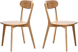 Wayshome Solid Oak Dining Chairs — Natural