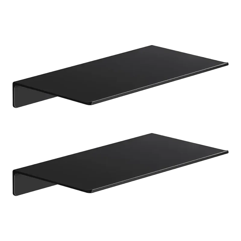 Danpoo 8-Inch Matte Black Metal Floating Shelves