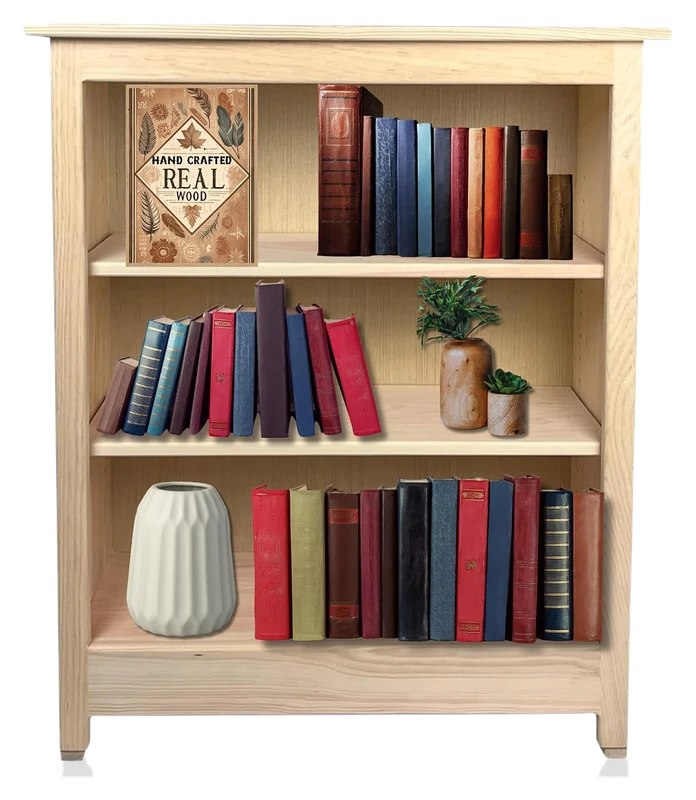 Peaceful Classics Amish-Built Solid Pine Bookcase