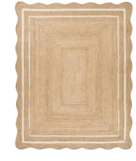 Chouhan Scalloped Jute Rug