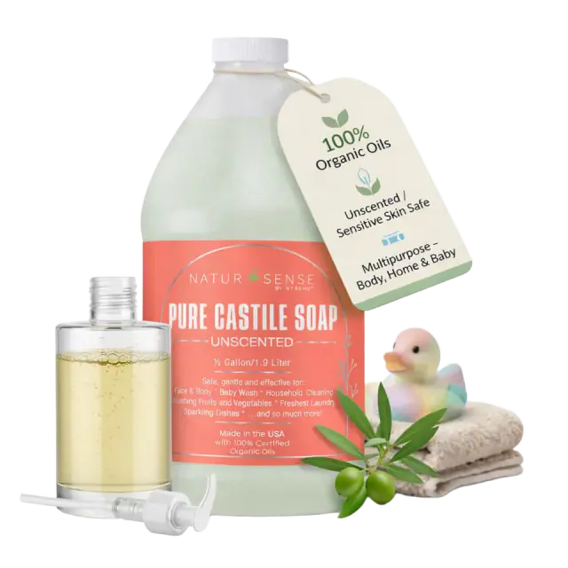 NTRSNS Organic Castile Liquid Soap, Unscented