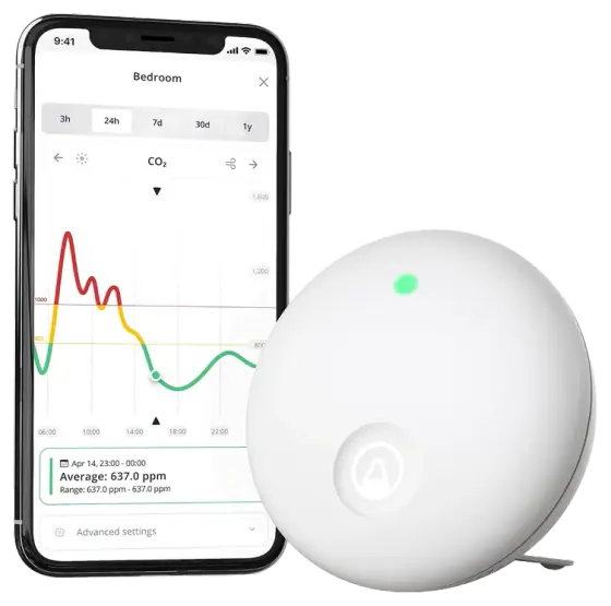 Airthings Wave Enhance Air Quality Monitor