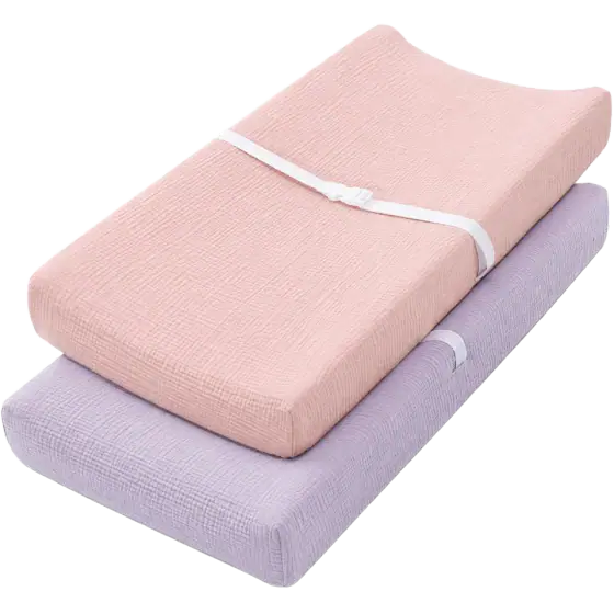 Pro Goleem Muslin Cotton Changing Pad Cover, 2-Pack