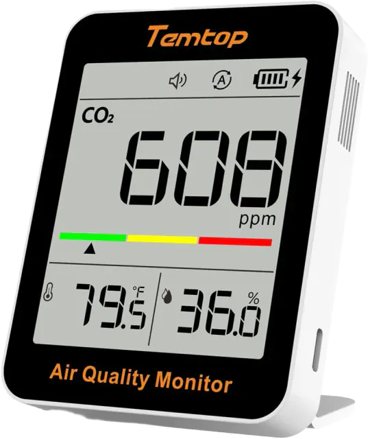 Temtop Portable CO2, Temperature and Humidity Monitor