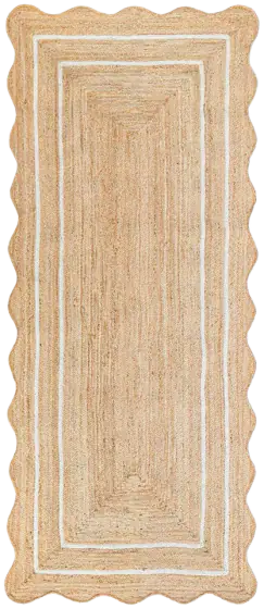 Weaving Village Jute Scalloped Runner Rug