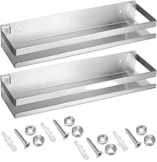 Lallisa 12-Inch Stainless Steel Floating Shelves