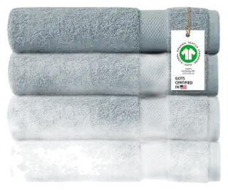 Delara 100% Organic Cotton Plush Bath Towels