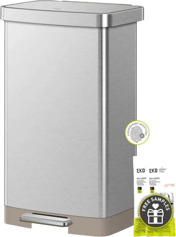 EKO Hudson 20-Gallon Stainless Steel Step Trash Can