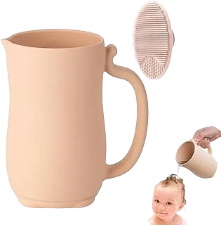 PandaEar Silicone Baby Bath Rinse Cup and Cradle Cap Brush Set