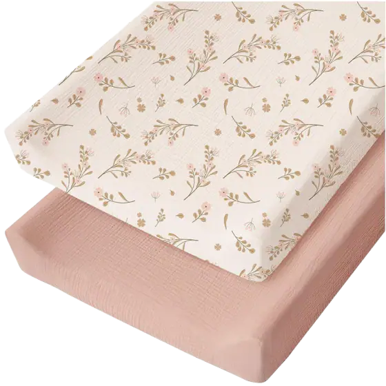 Konssy Muslin Changing Pad Cover, 2-Pack