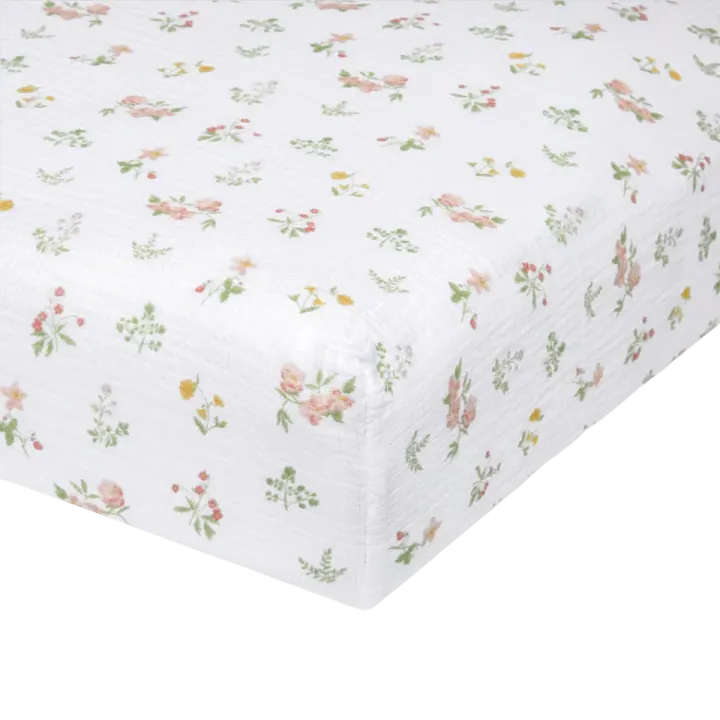 aden + anais Essentials Cotton Muslin Fitted Crib Sheet