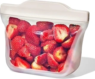 OXO Good Grips Stand-Up Silicone Snack Bag — 12 oz, Oat