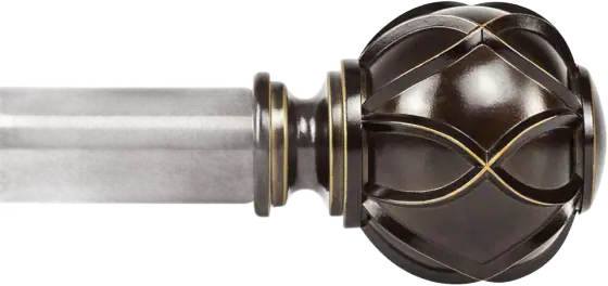 KAMANINA Iron Curtain Rod, 32–144 in, Bronze