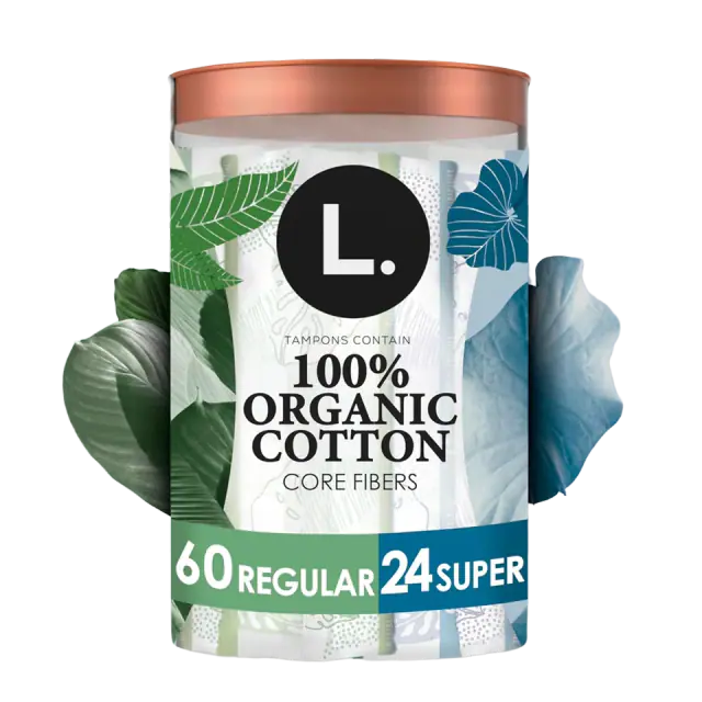 L. Organic Cotton Tampons, Regular/Super Multipack