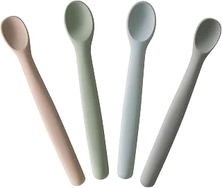 Moonkie Silicone Baby Spoons, Set of 4