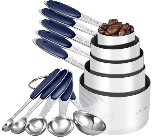 U-Taste 18/8 Stainless Steel Measuring Cups and Spoons